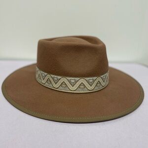 Roark Tan Hat with Embroidered Band